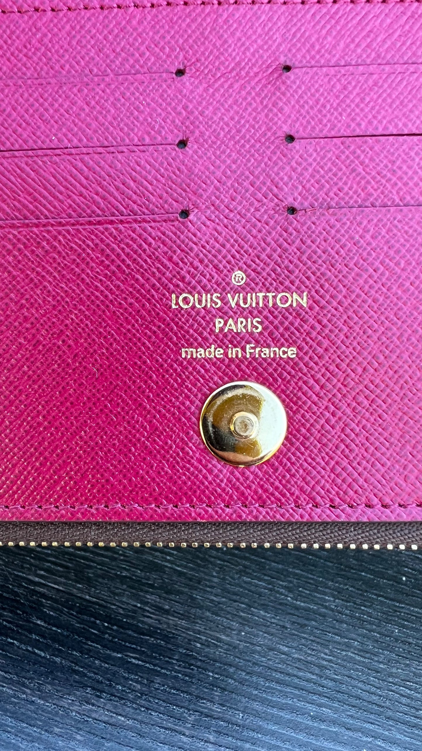 Adele Monogram Canvas Wallet Fuchsia