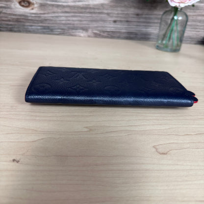 Limited Edition Empreinte Bloom Flower Emilie Wallet Marine Rouge