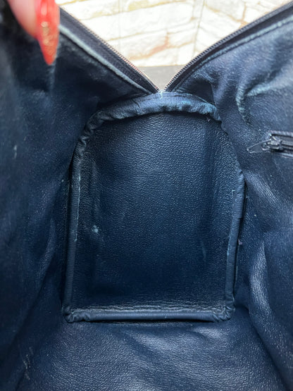 Vintage GG Supreme Navy Blue Boston Bag