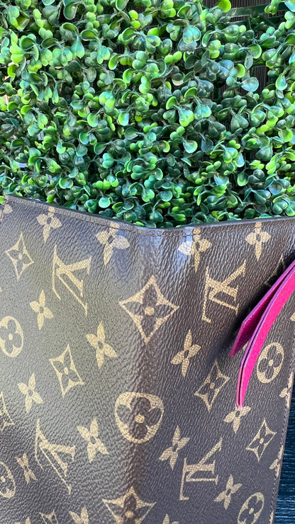 Adele Monogram Canvas Wallet Fuchsia