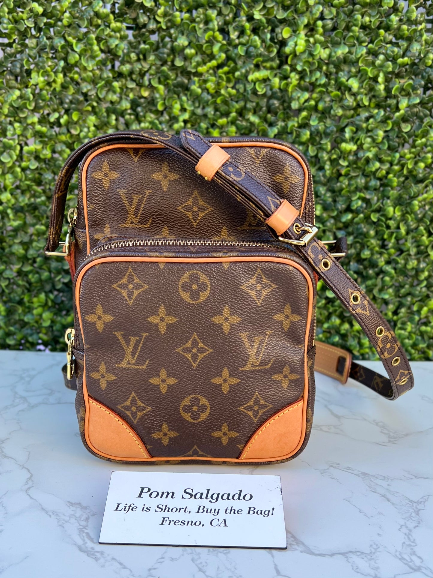 Amazone Monogram Canvas Crossbody Bag