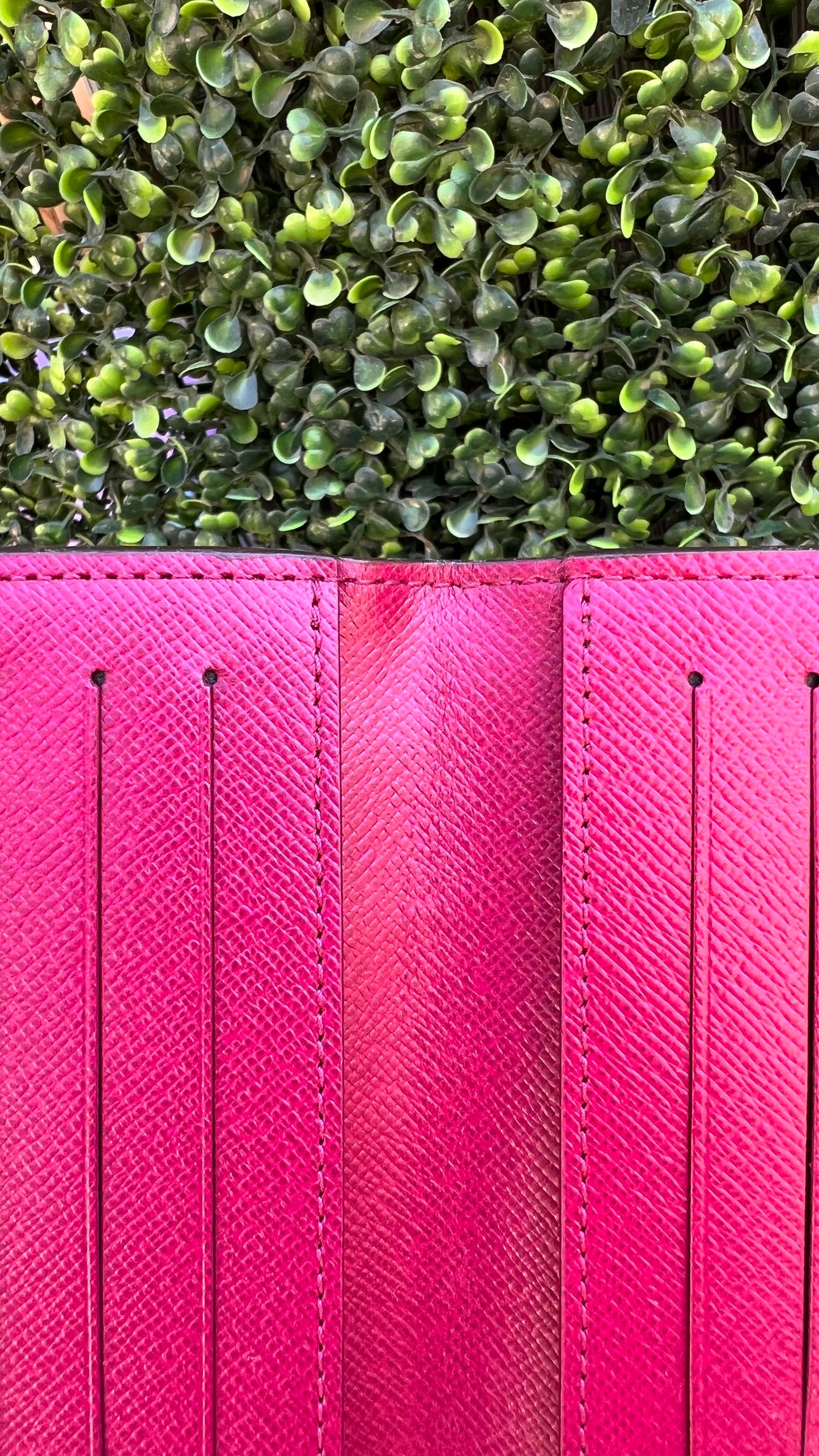 Adele Monogram Canvas Wallet Fuchsia