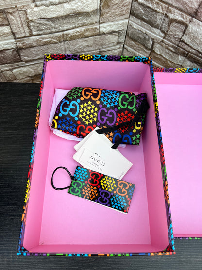 GG Supreme Coated Canvas Psychedelic Belt Bag