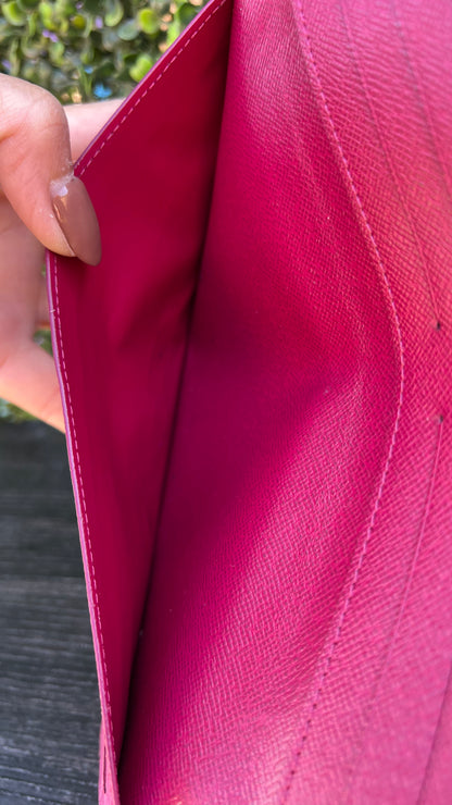 Adele Monogram Canvas Wallet Fuchsia