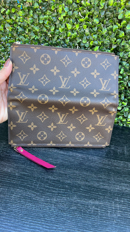 Adele Monogram Canvas Wallet Fuchsia