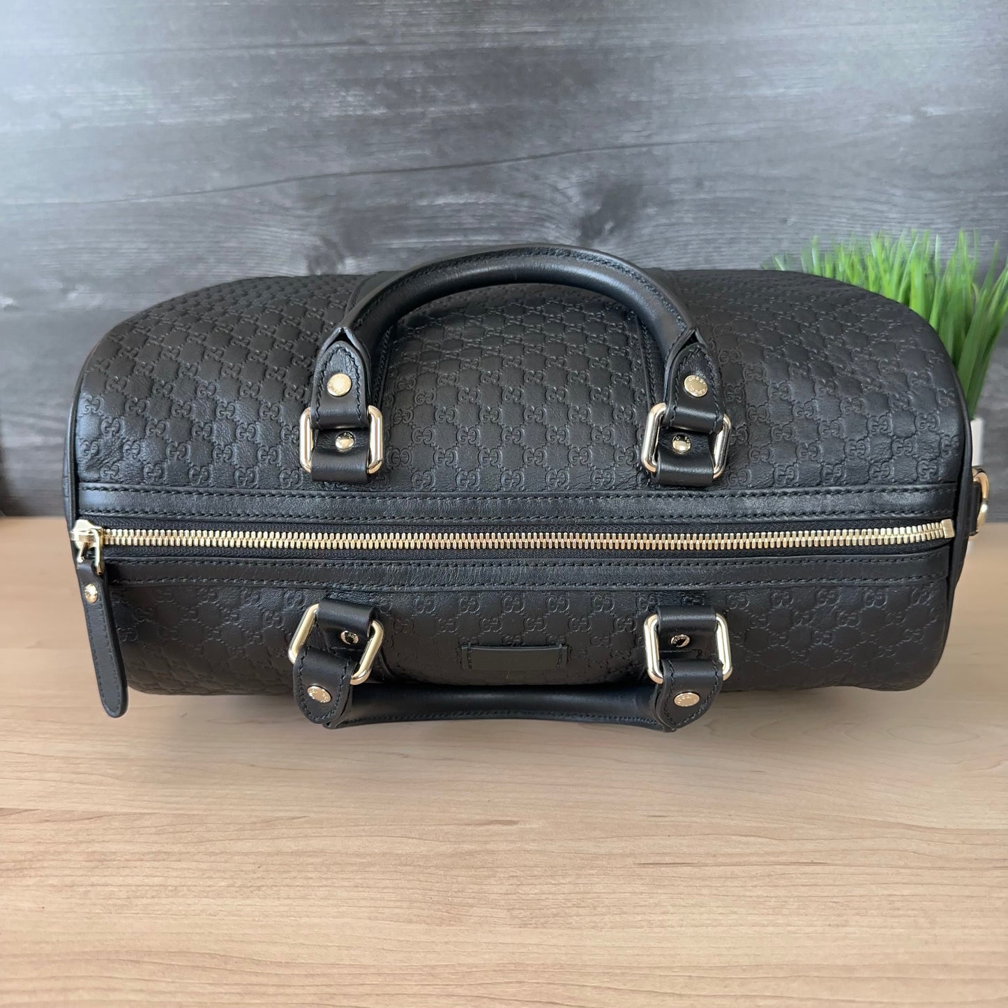 Gucci Guccissima Boston Bag Black