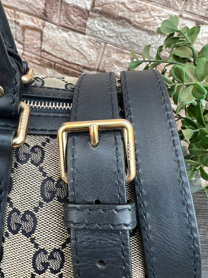 Navy Blue Boston Vintage Web Crossbody Bag