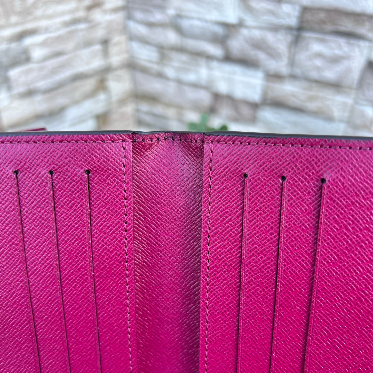 Adele Fuchsia Monogram Canvas Wallet