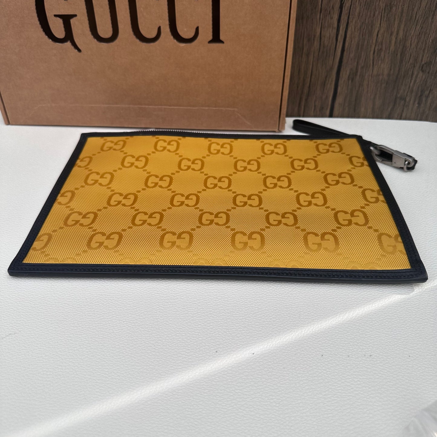 "Off The Grid" Econyl Wristlet Clutch Yellow