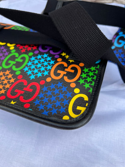 GG Supreme Coated Canvas Psychedelic Belt Bag