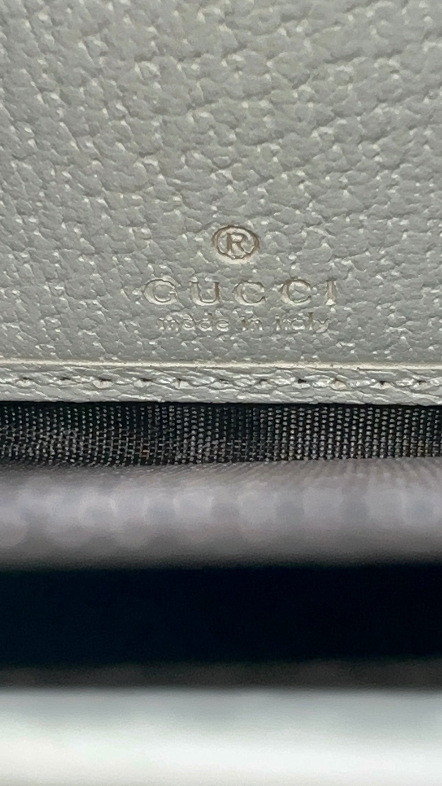 GG Supreme Monogram Web Queen Margaret Zip Around Wallet White