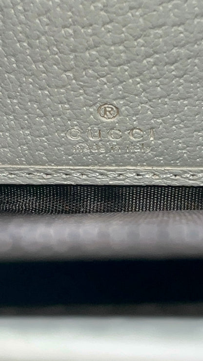 GG Supreme Monogram Web Queen Margaret Zip Around Wallet White