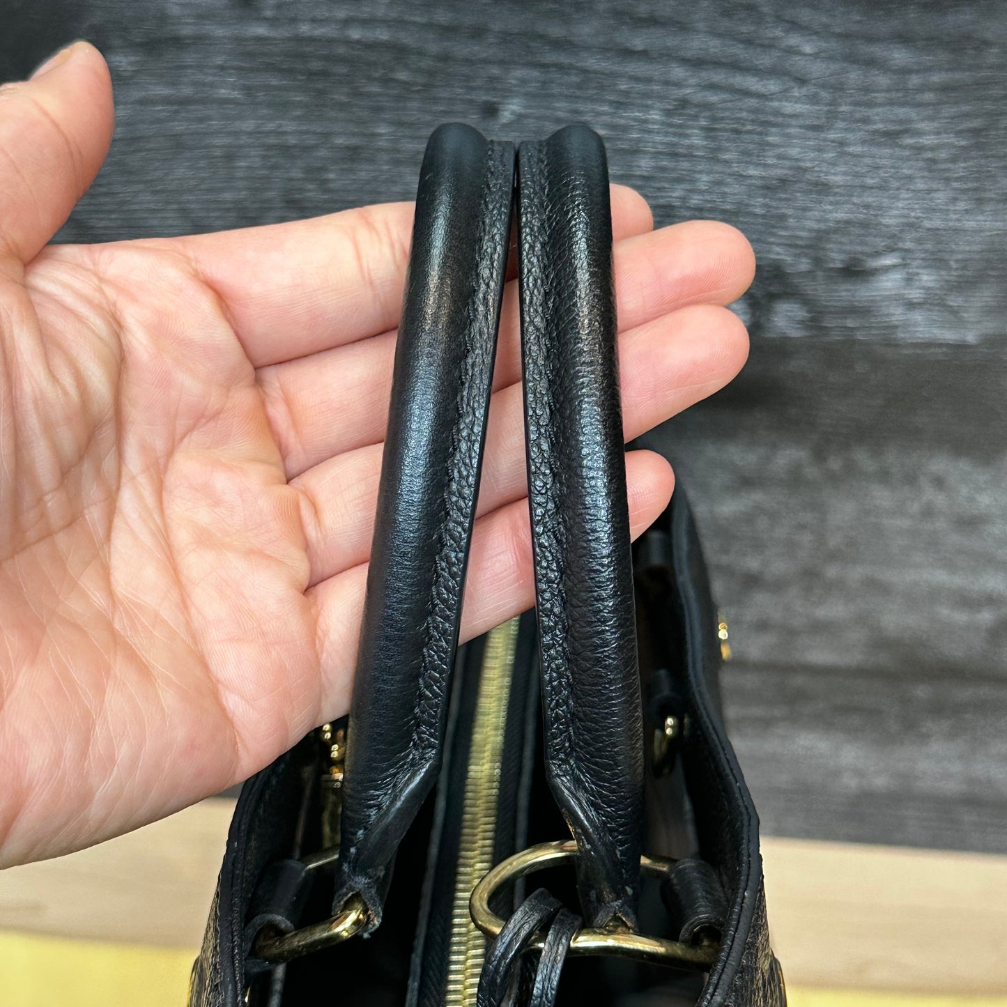 Montaigne BB Black Empreinte Leather