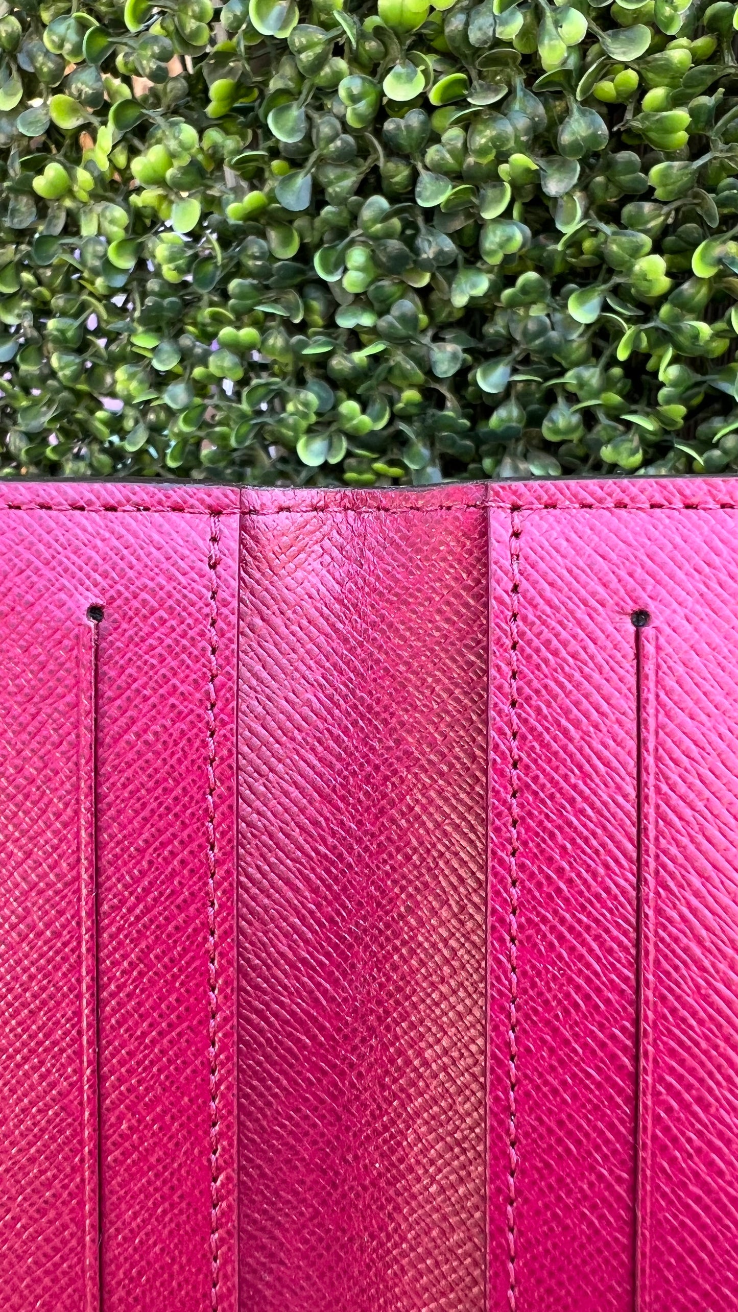Adele Monogram Canvas Wallet Fuchsia