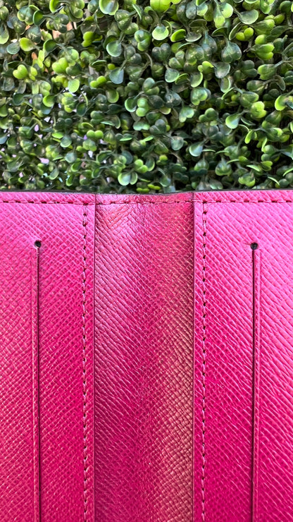 Adele Monogram Canvas Wallet Fuchsia