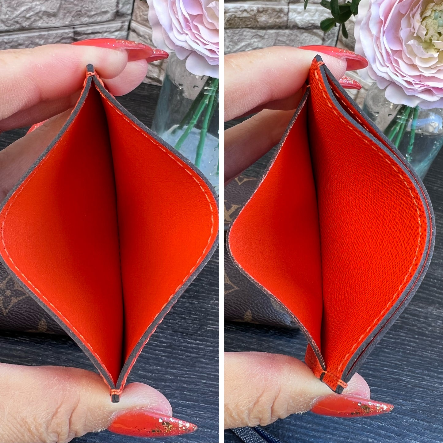 Jeanne Wallet Rose Ballerine with Credit Card Holder & Zipped Inserts