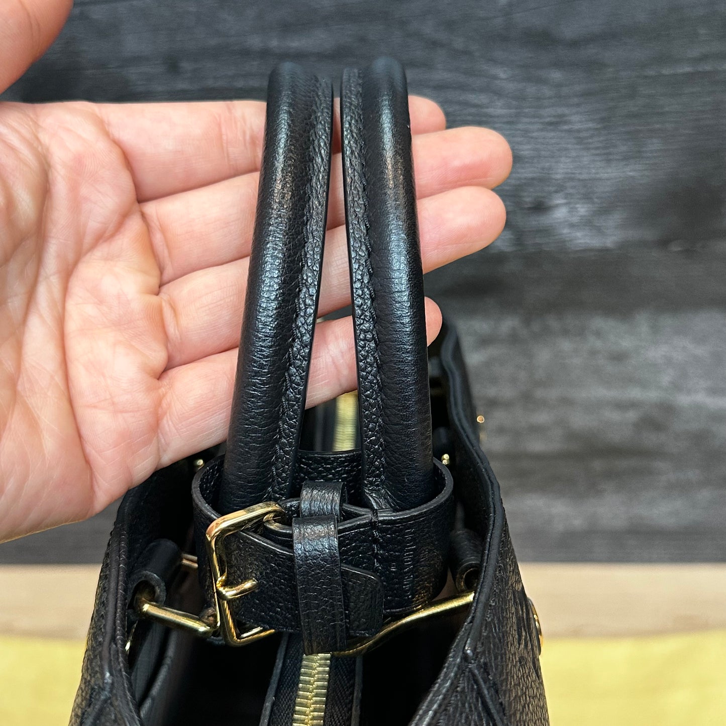 Montaigne BB Black Empreinte Leather