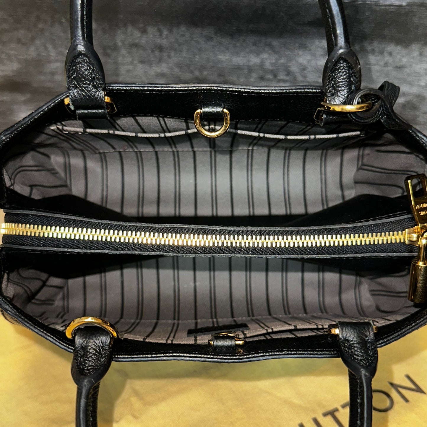 Montaigne BB Black Empreinte Leather