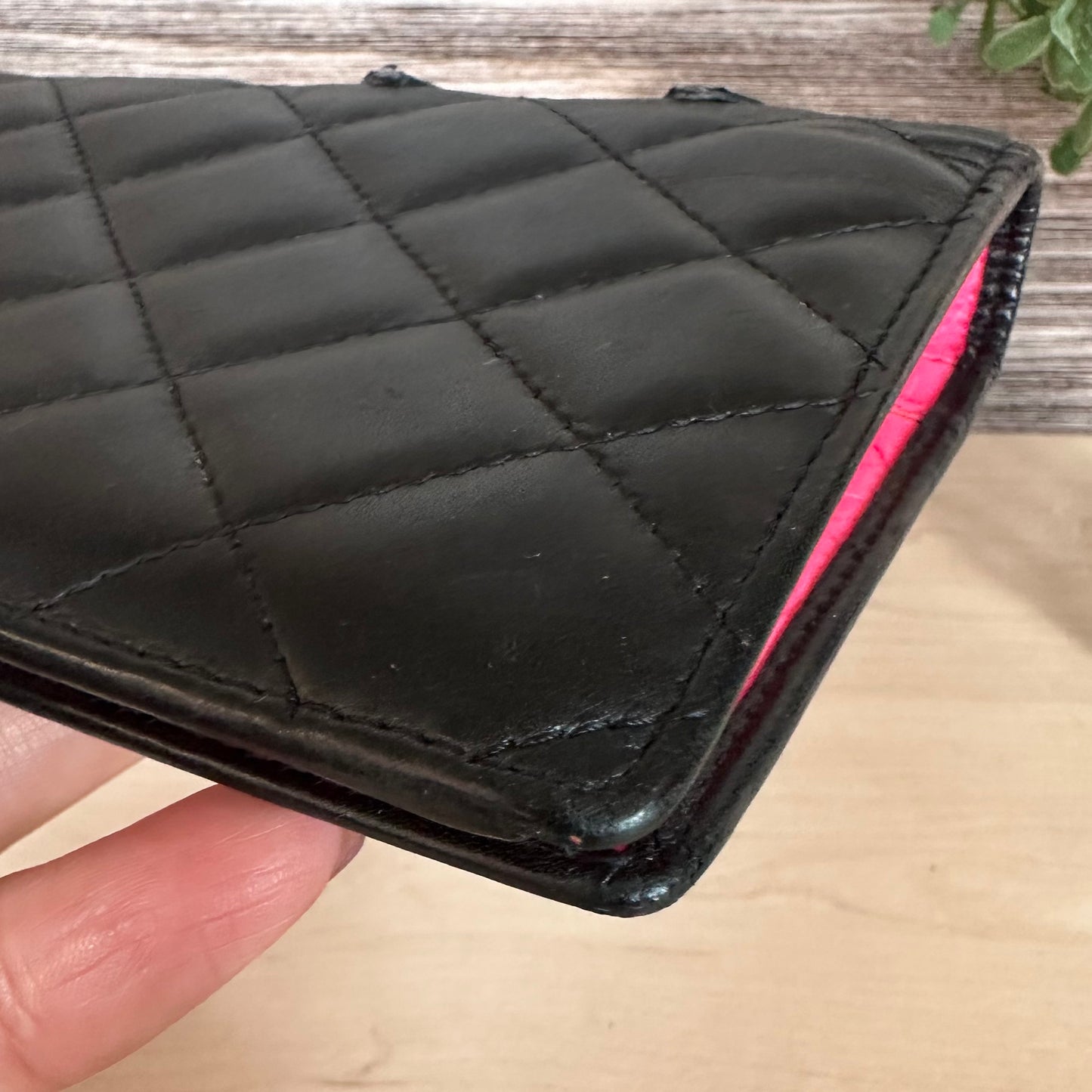Chanel Black Cambon Ligne Bifold Long Wallet