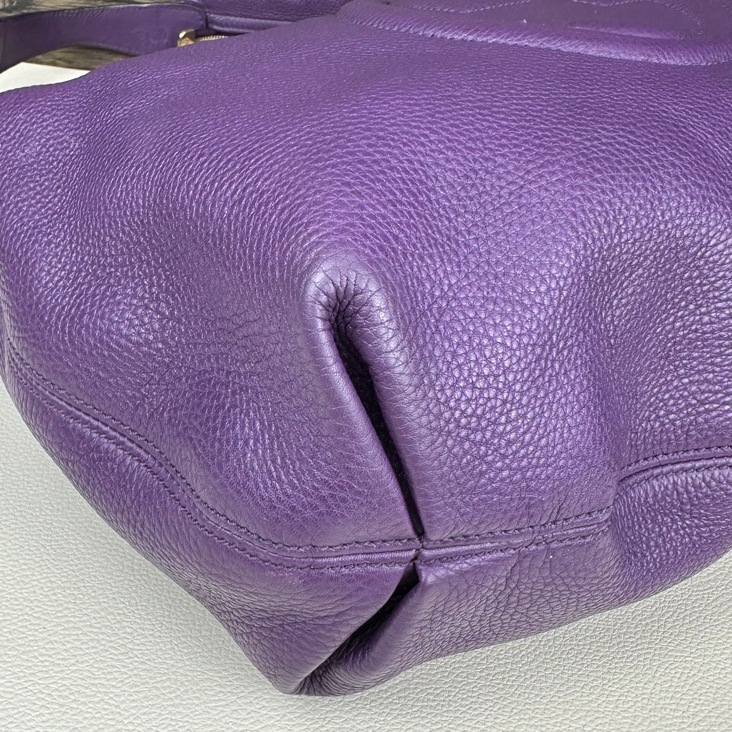 Large Soho Purple Leather Hobo Bag