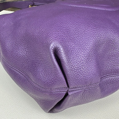 Large Soho Purple Leather Hobo Bag