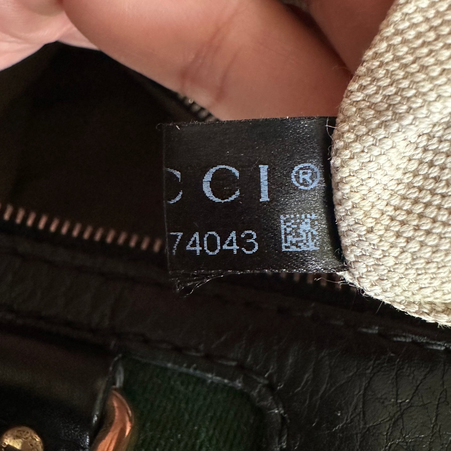 Vintage Web boston bag in black Leather