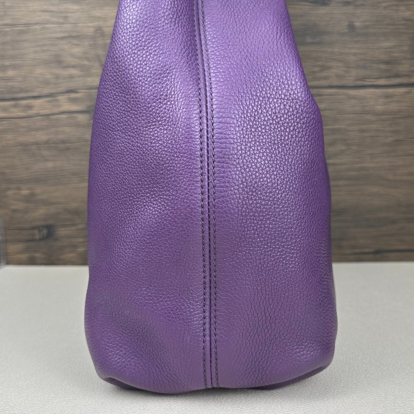 Large Soho Purple Leather Hobo Bag