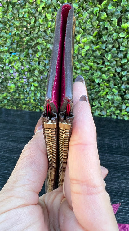 Adele Monogram Canvas Wallet Fuchsia