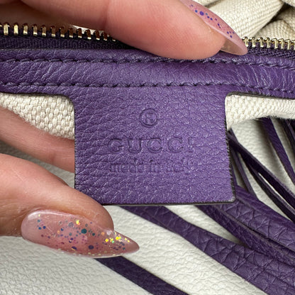 Large Soho Purple Leather Hobo Bag