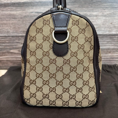 Vintage Web Boston Bag Dark Brown