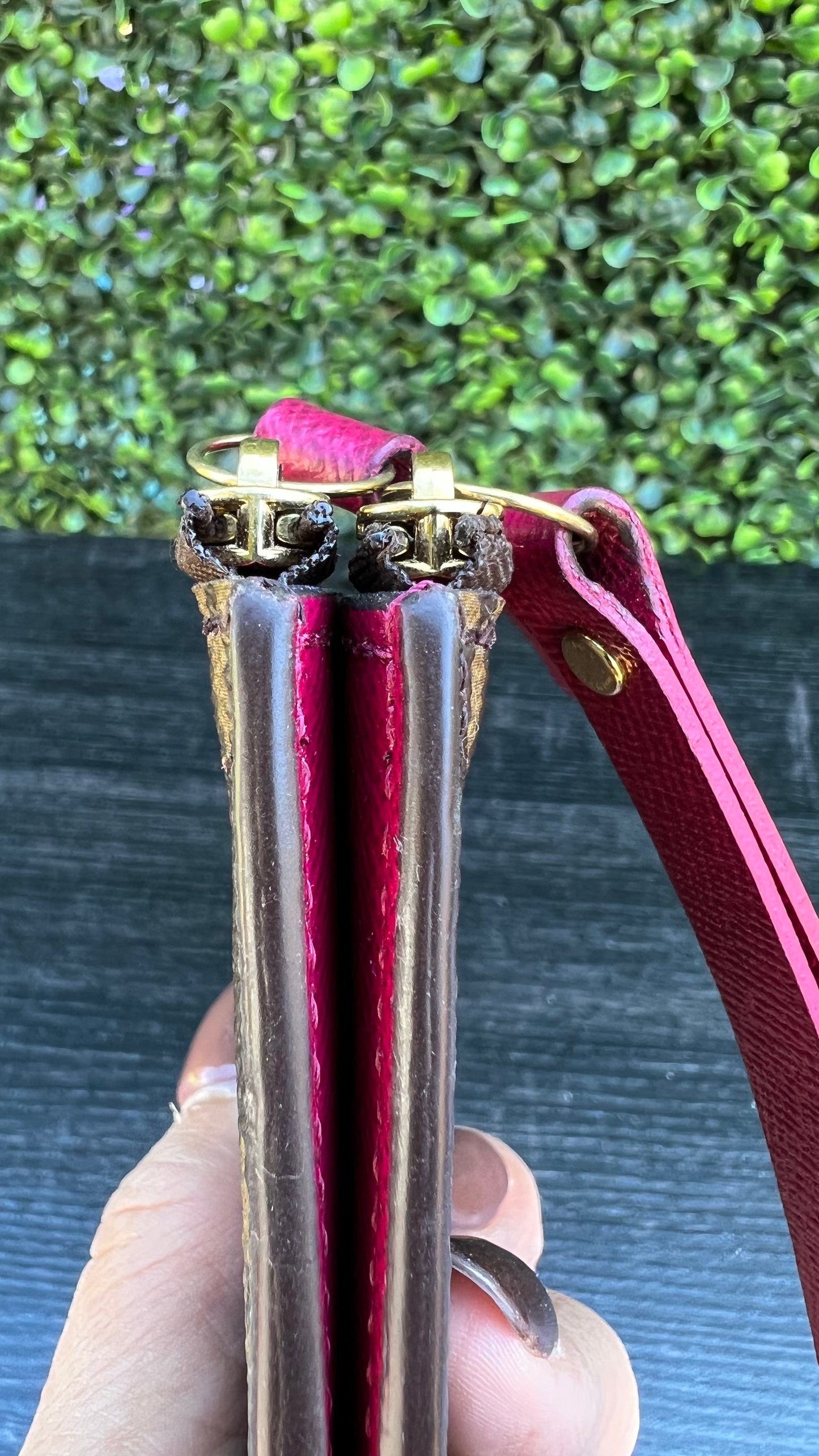 Adele Monogram Canvas Wallet Fuchsia