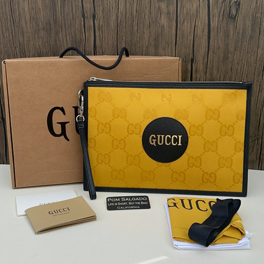 "Off The Grid" Econyl Wristlet Clutch Yellow