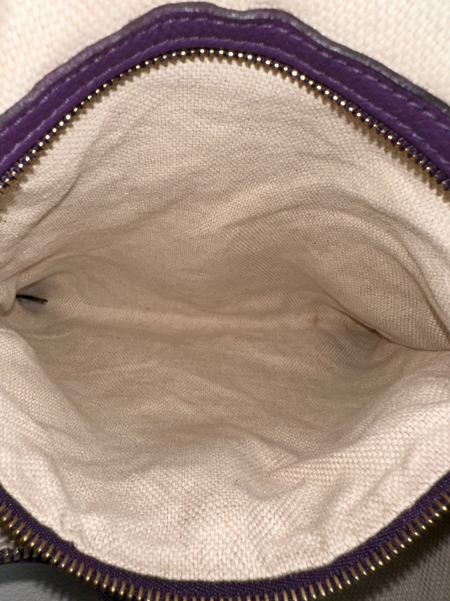 Large Soho Purple Leather Hobo Bag