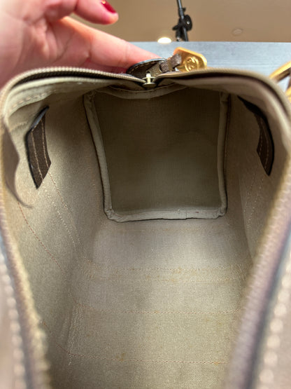 Vintage Gucci Sherry Line Web Boston Bag