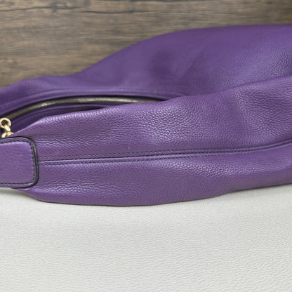 Large Soho Purple Leather Hobo Bag