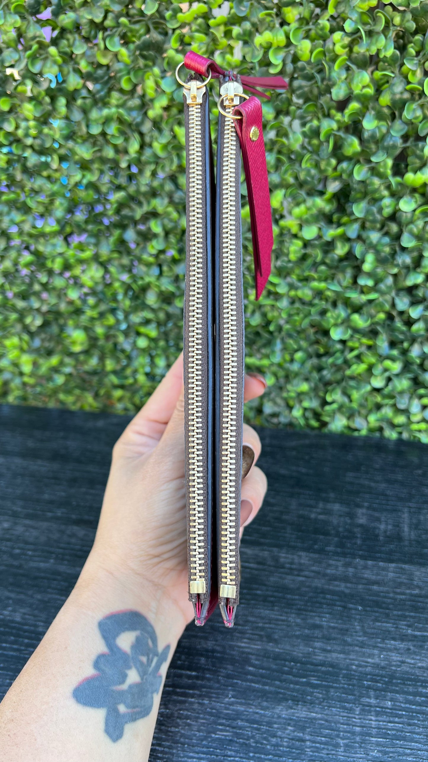 Adele Monogram Canvas Wallet Fuchsia