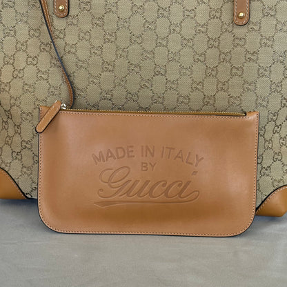 GG Craft Tote Medium Brown with Pouch