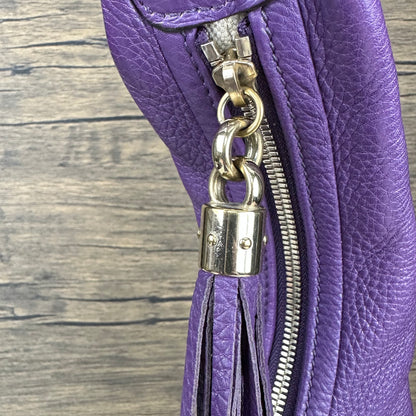 Large Soho Purple Leather Hobo Bag