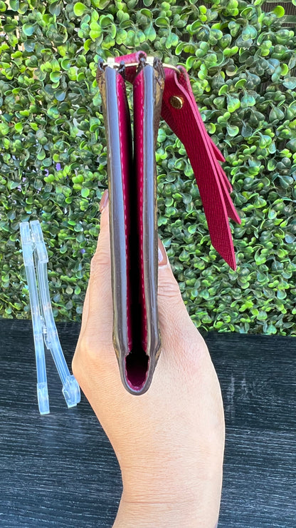 Adele Monogram Canvas Wallet Fuchsia