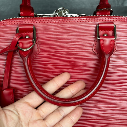 Coquelicot Epi Leather Alma PM