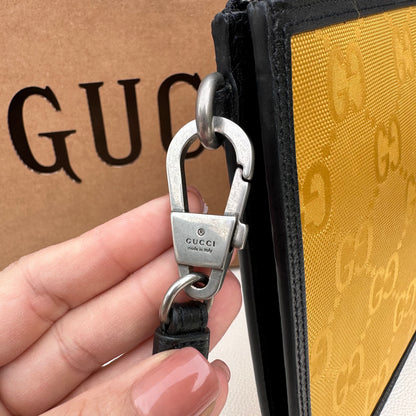"Off The Grid" Econyl Wristlet Clutch Yellow