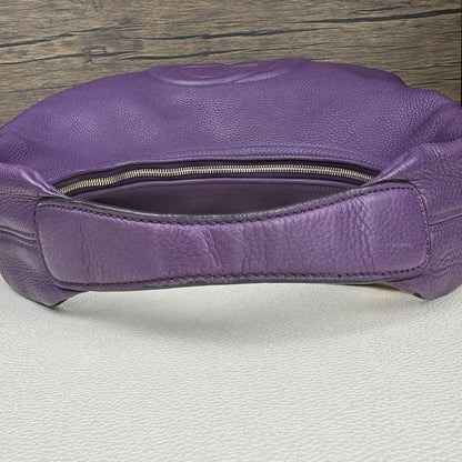 Large Soho Purple Leather Hobo Bag