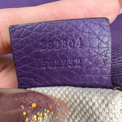 Large Soho Purple Leather Hobo Bag
