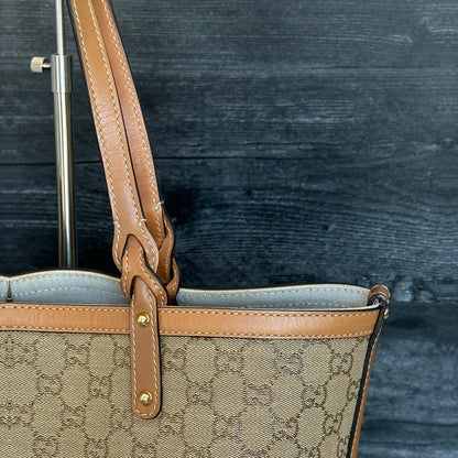 GG Craft Tote Medium Brown with Pouch