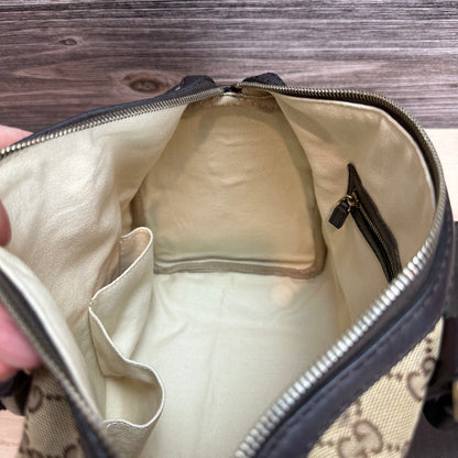 Vintage Web Boston Bag Dark Brown