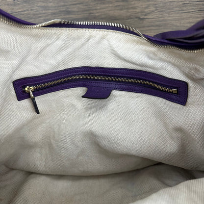Large Soho Purple Leather Hobo Bag