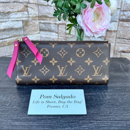 Adele Fuchsia Monogram Canvas Wallet