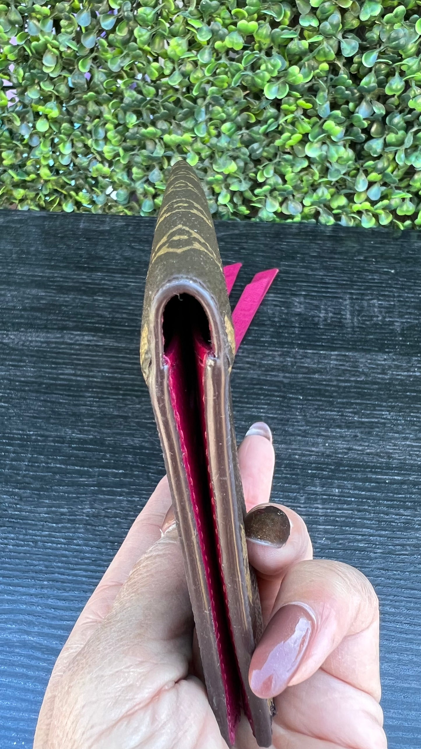 Adele Monogram Canvas Wallet Fuchsia