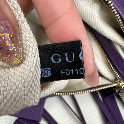 Large Soho Purple Leather Hobo Bag