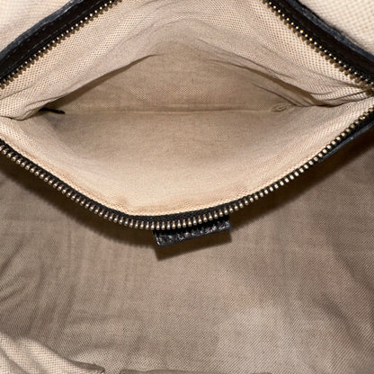 Vintage Web boston bag in black Leather